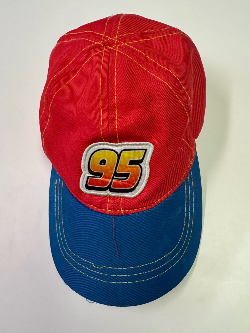 Disney Red and Blue Kids Racing Hat with '95' Patch